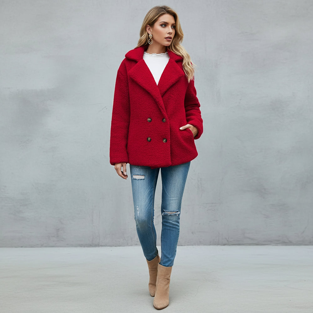 Lässige Damen Fleecejacke | Oversize | Herbst