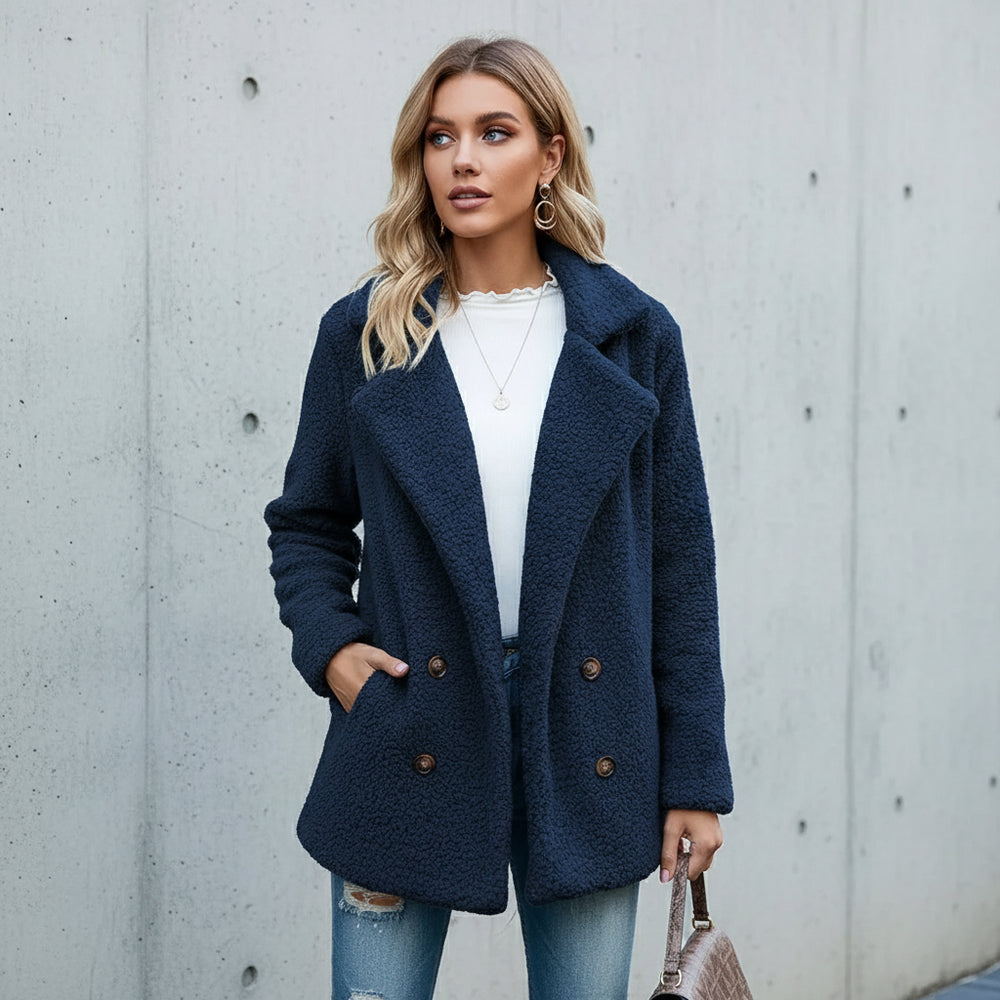 Lässige Damen Fleecejacke | Oversize | Herbst