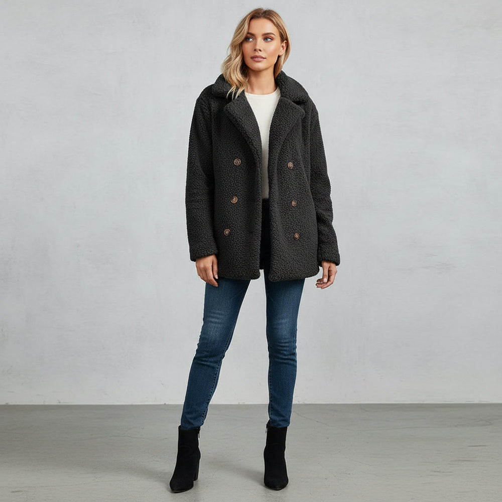 Lässige Damen Fleecejacke | Oversize | Herbst