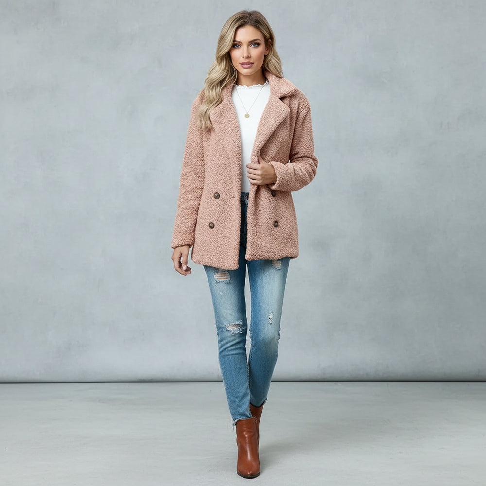 Lässige Damen Fleecejacke | Oversize | Herbst