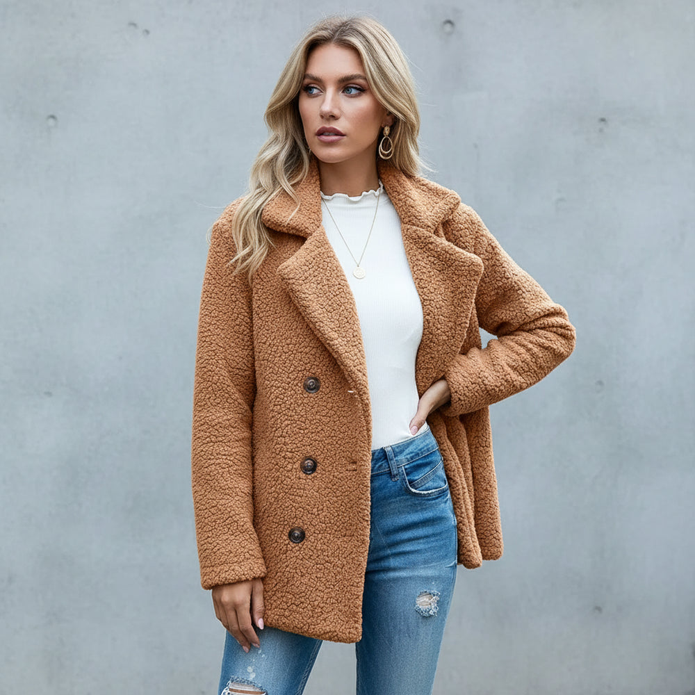 Lässige Damen Fleecejacke | Oversize | Herbst