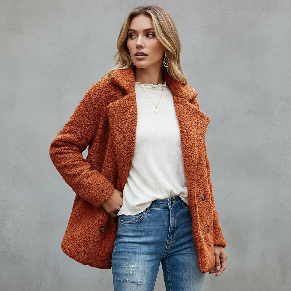 Lässige Damen Fleecejacke | Oversize | Herbst