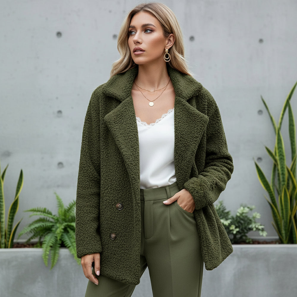 Lässige Damen Fleecejacke | Oversize | Herbst