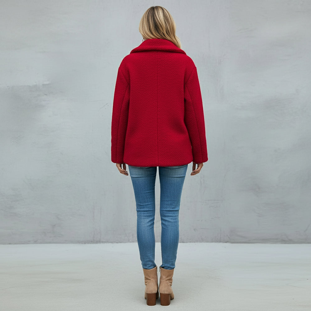 Lässige Damen Fleecejacke | Oversize | Herbst