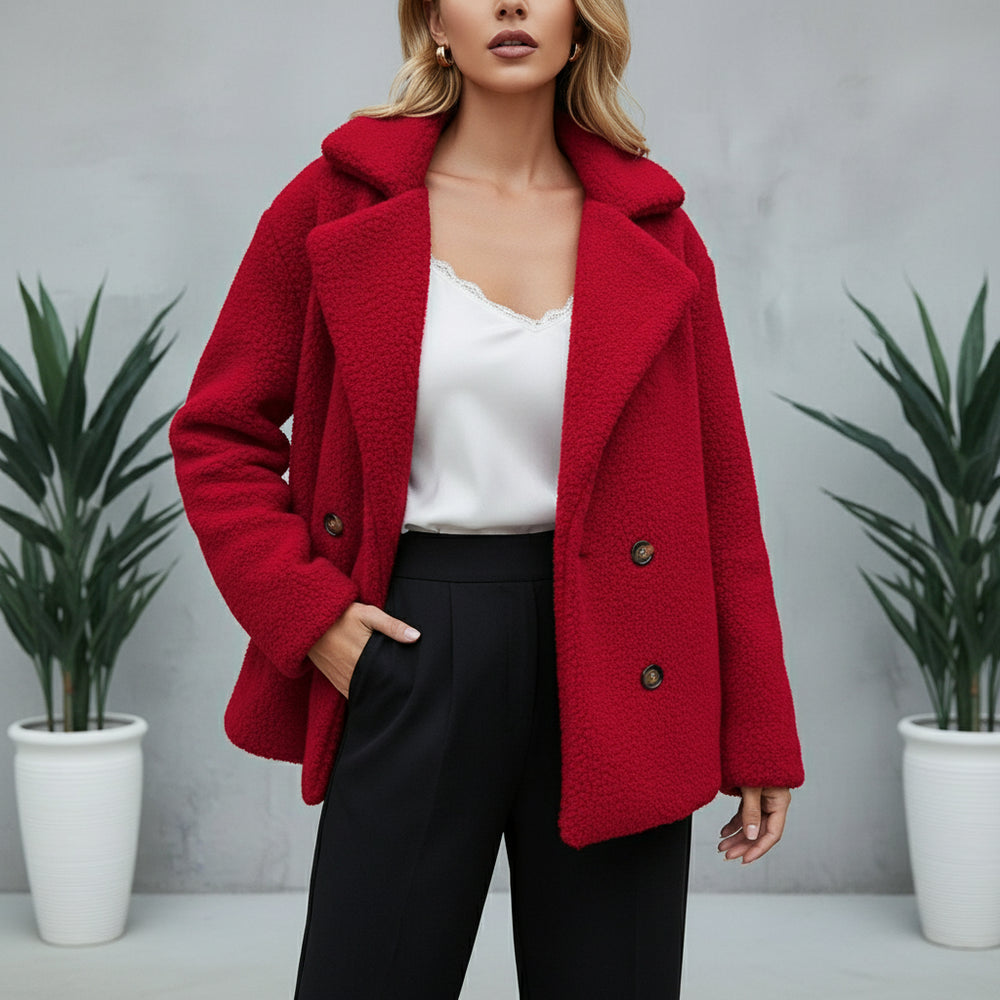 Lässige Damen Fleecejacke | Oversize | Herbst