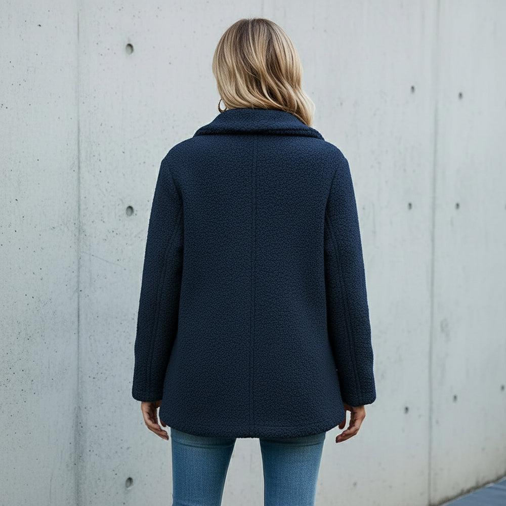 Lässige Damen Fleecejacke | Oversize | Herbst