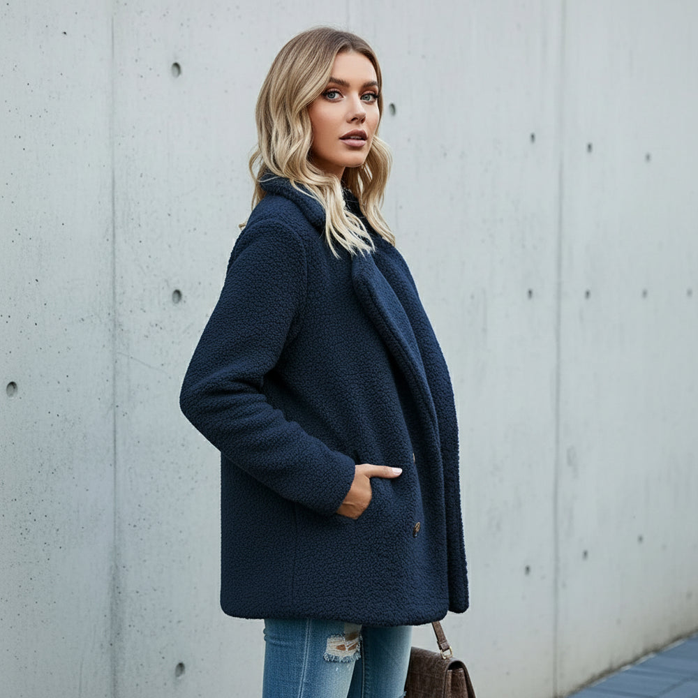 Lässige Damen Fleecejacke | Oversize | Herbst