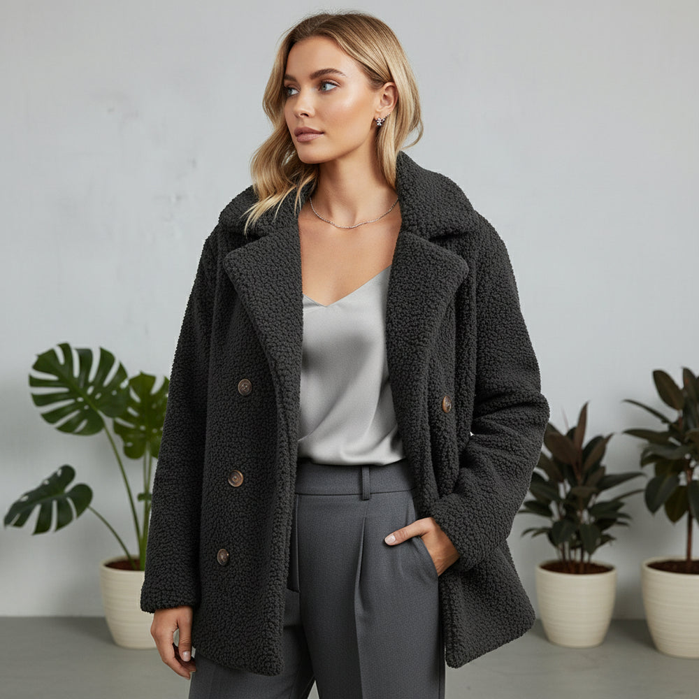 Lässige Damen Fleecejacke | Oversize | Herbst