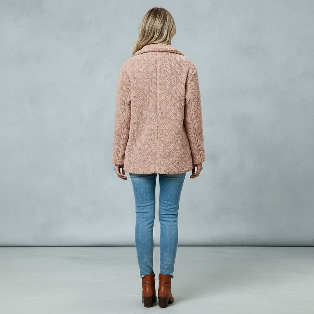 Lässige Damen Fleecejacke | Oversize | Herbst