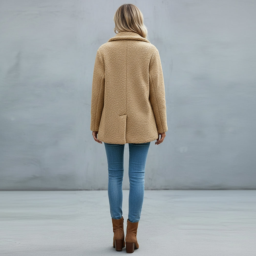 Lässige Damen Fleecejacke | Oversize | Herbst