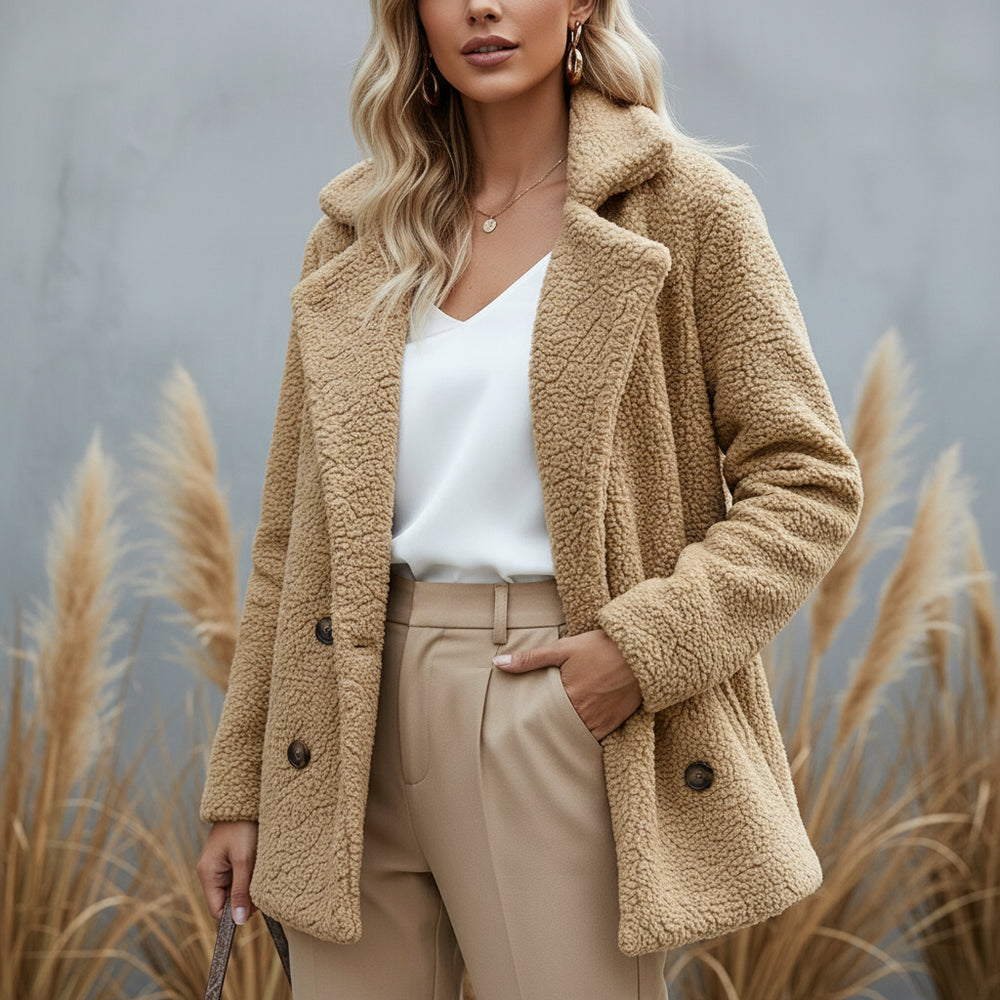 Lässige Damen Fleecejacke | Oversize | Herbst