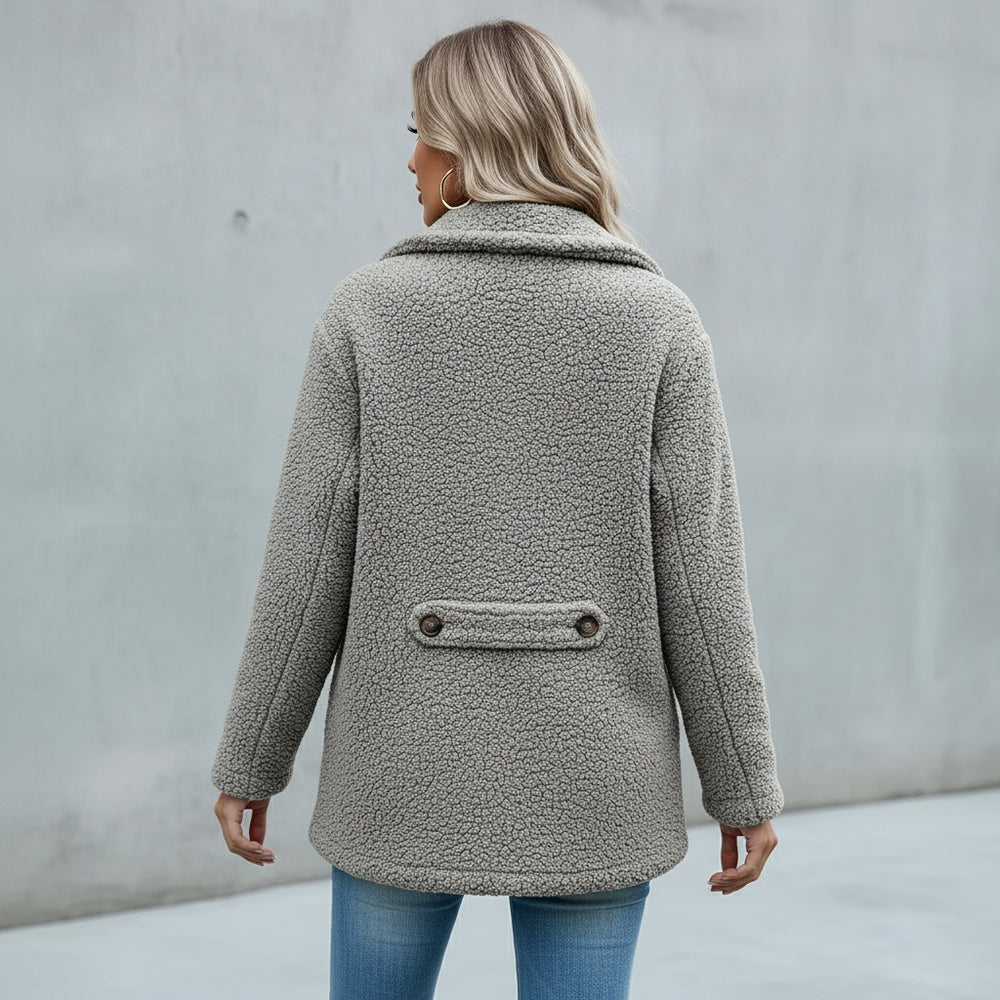 Lässige Damen Fleecejacke | Oversize | Herbst