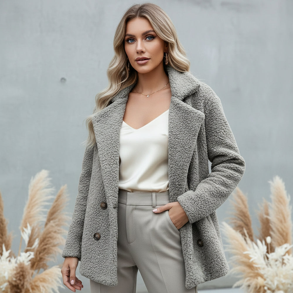 Lässige Damen Fleecejacke | Oversize | Herbst