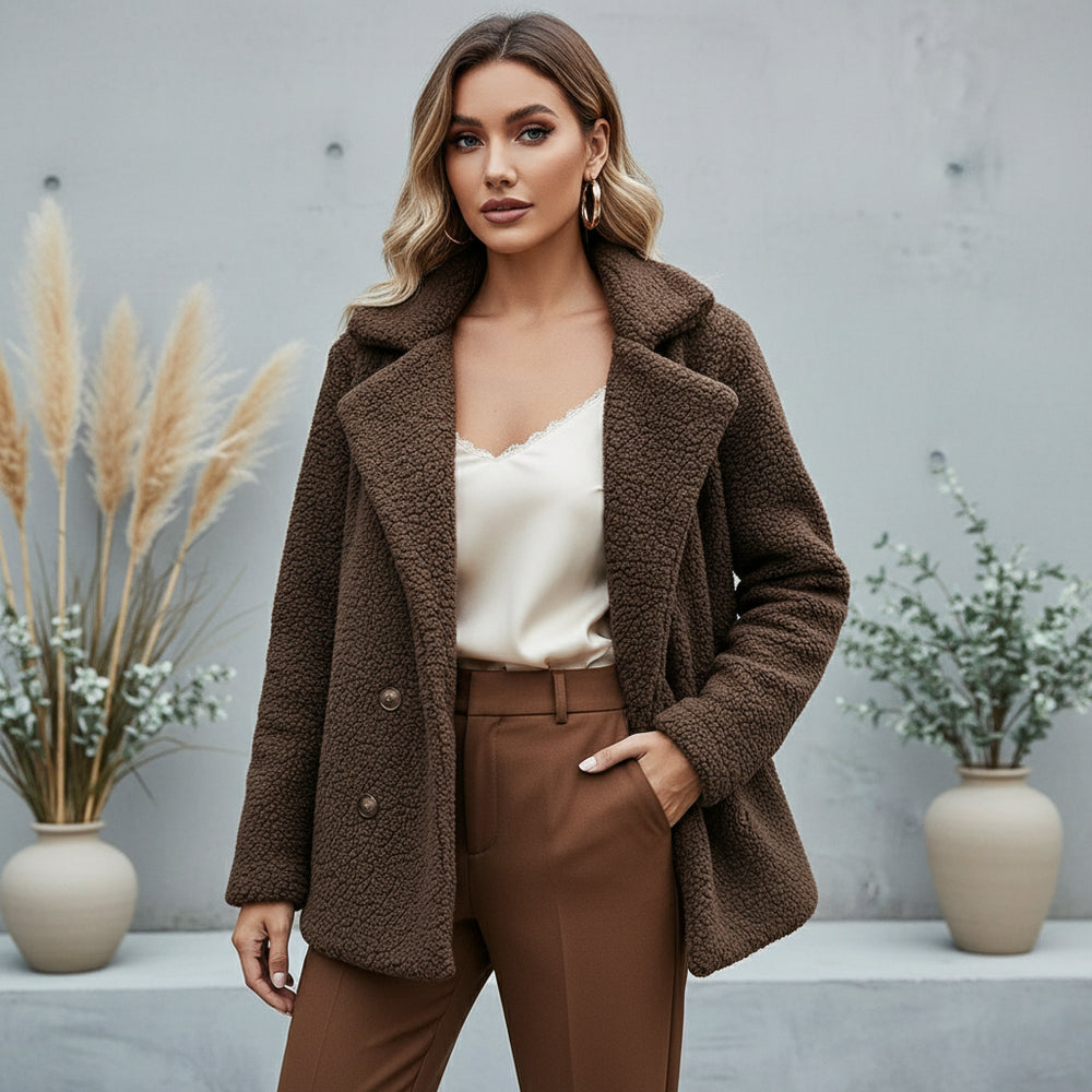 Lässige Damen Fleecejacke | Oversize | Herbst