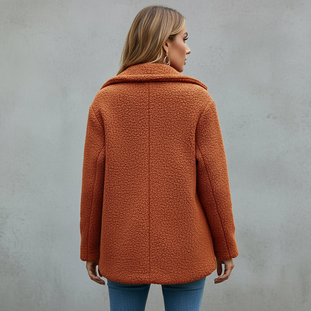 Lässige Damen Fleecejacke | Oversize | Herbst