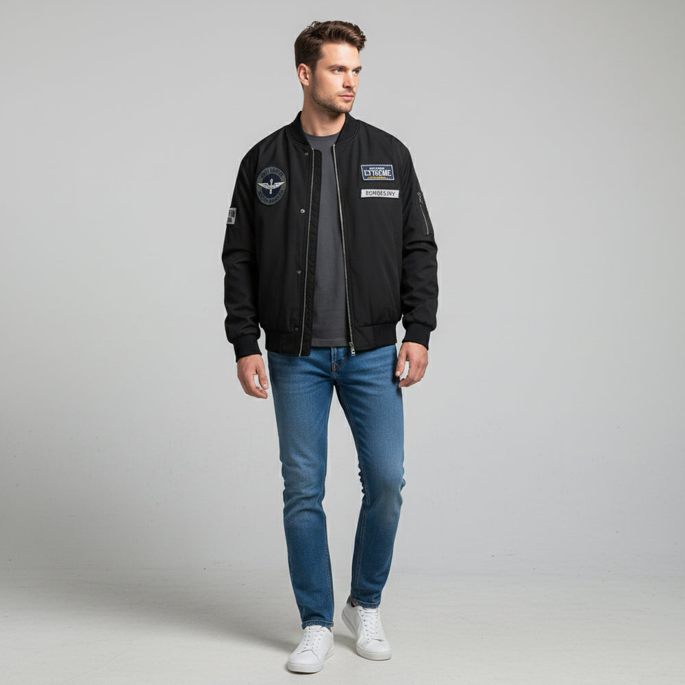 Lässige Herren Bomberjacke | Herbst Winter