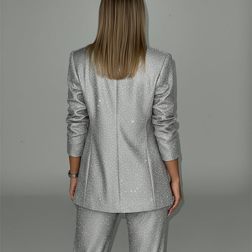 Silvester Outfit Damen | Pailletten Dreiteiler | Glitzer Set | Festlicher Look für Neujahr