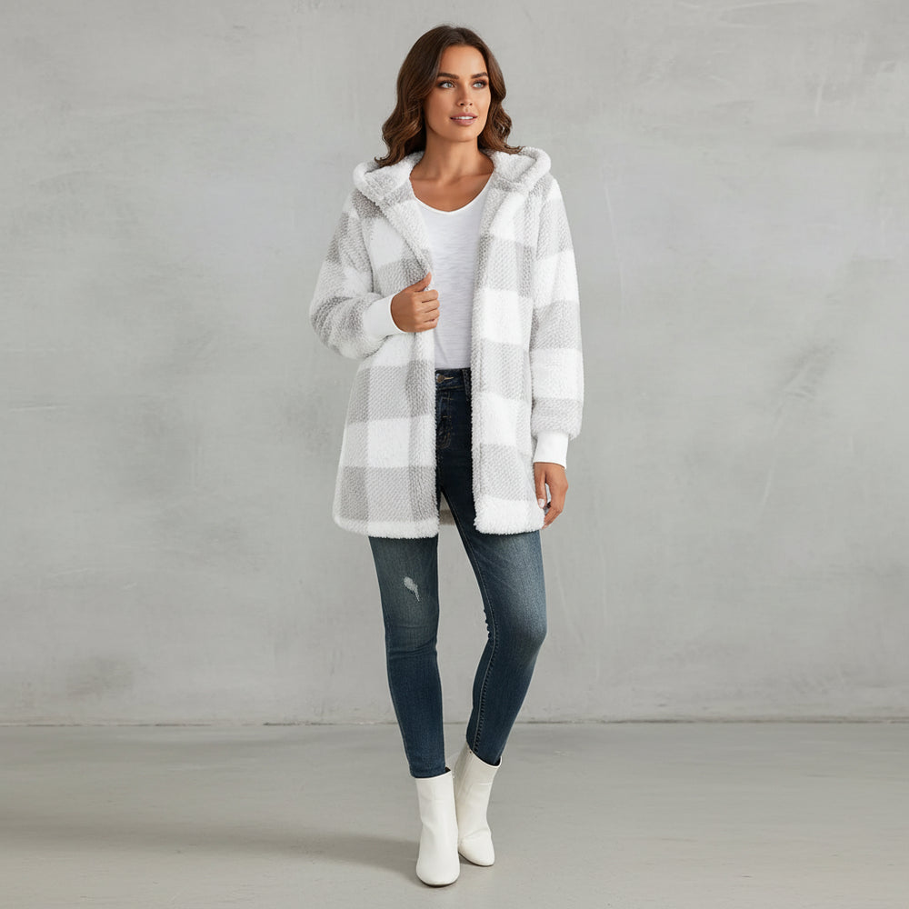 Eleganter Damen Kunstfellmantel | Winter