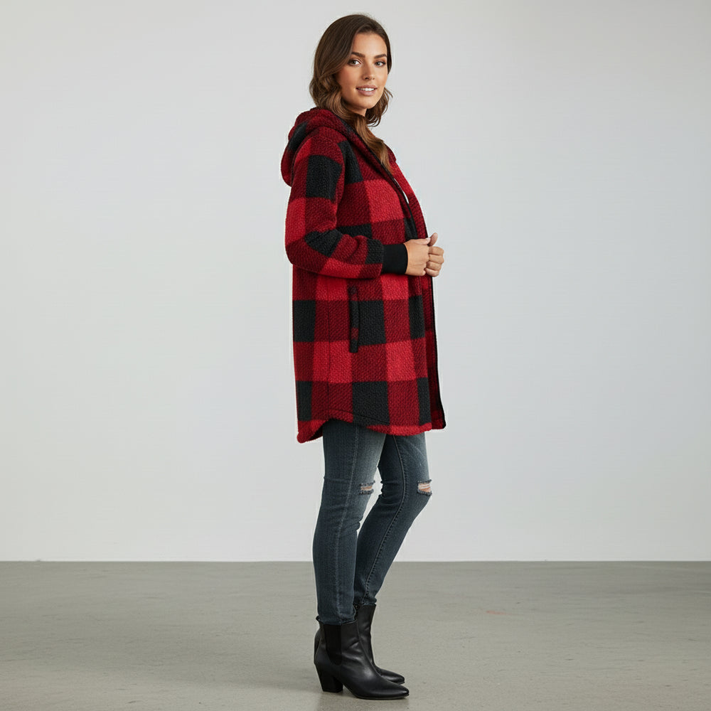 Eleganter Damen Kunstfellmantel | Winter