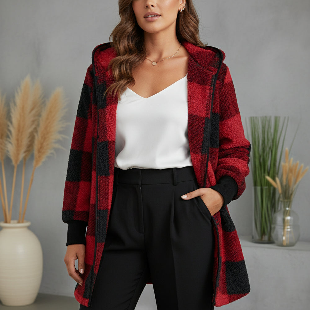 Eleganter Damen Kunstfellmantel | Winter