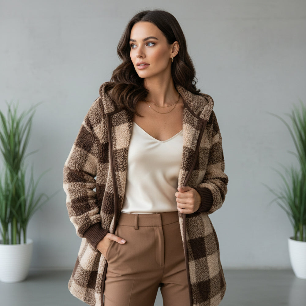 Eleganter Damen Kunstfellmantel | Winter