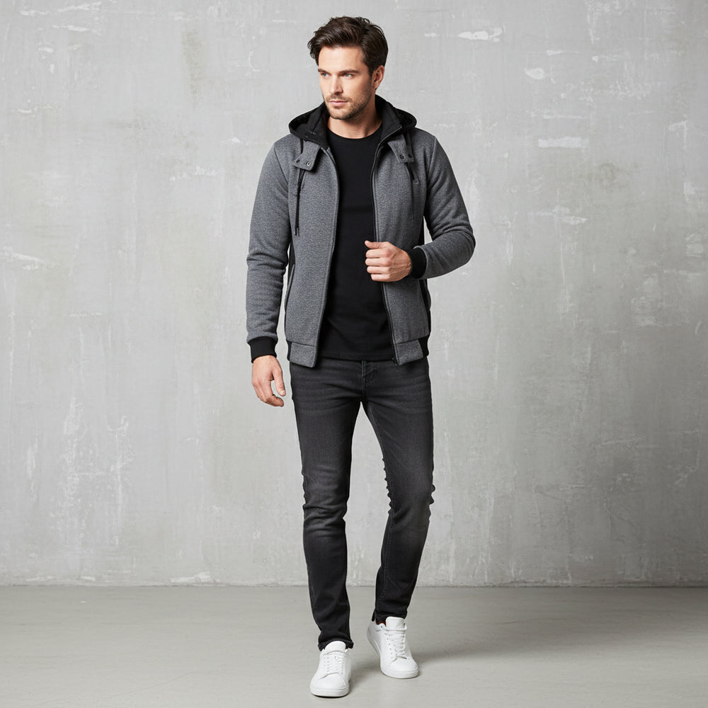 Lässige Herren Kapuzenjacke | Warm Herbst Winter