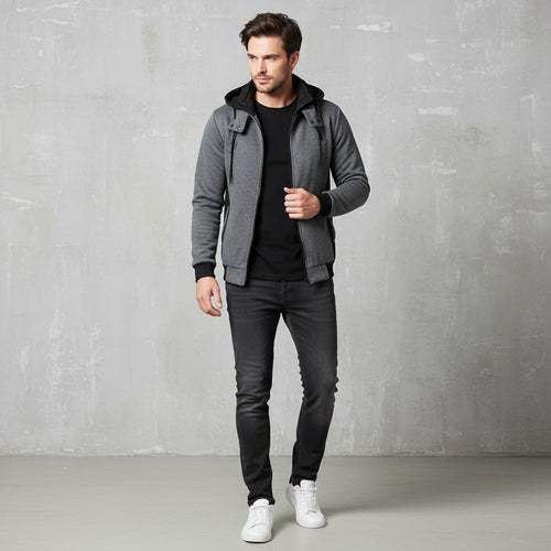 Lässige Herren Kapuzenjacke | Warm Herbst Winter