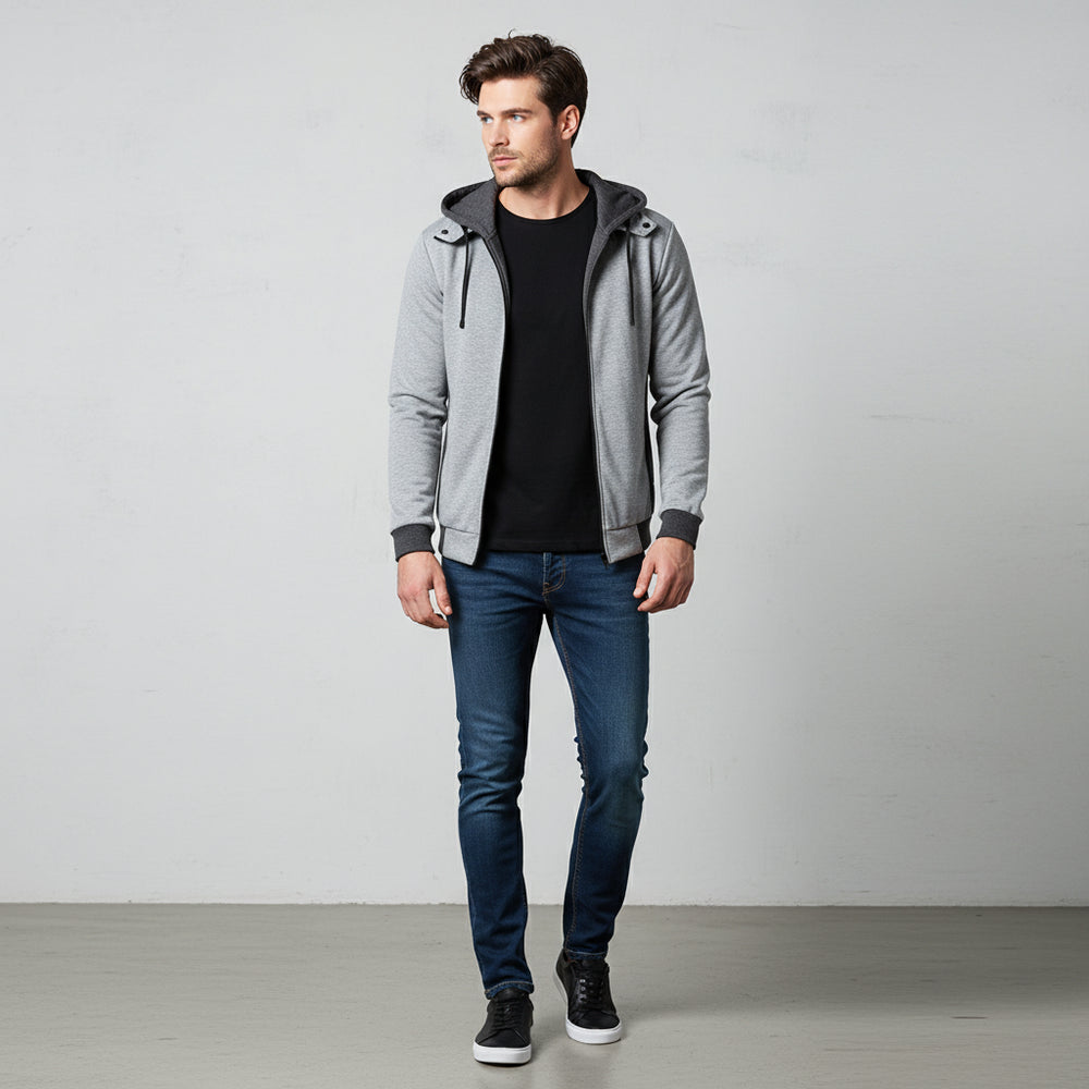 Lässige Herren Kapuzenjacke | Warm Herbst Winter