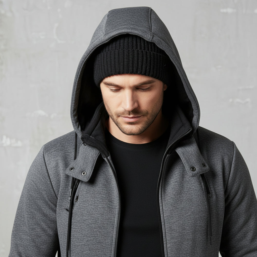 Lässige Herren Kapuzenjacke | Warm Herbst Winter