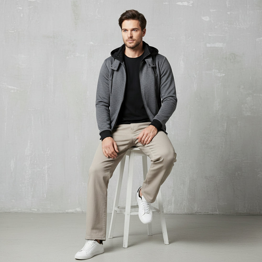 Lässige Herren Kapuzenjacke | Warm Herbst Winter