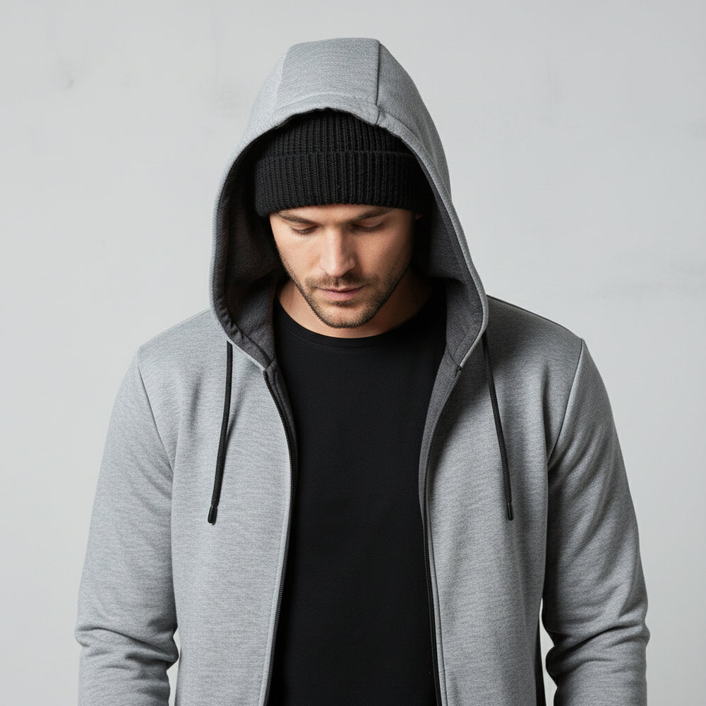 Lässige Herren Kapuzenjacke | Warm Herbst Winter