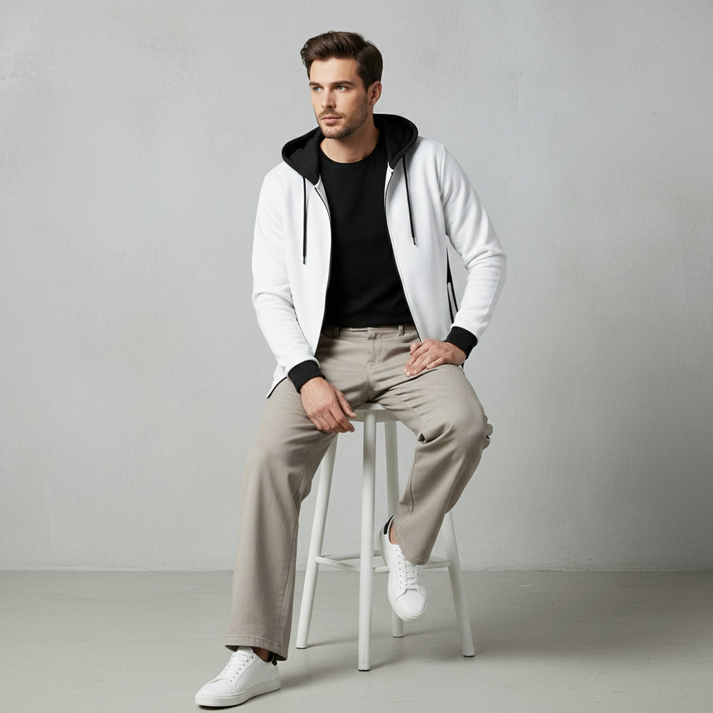 Lässige Herren Kapuzenjacke | Warm Herbst Winter