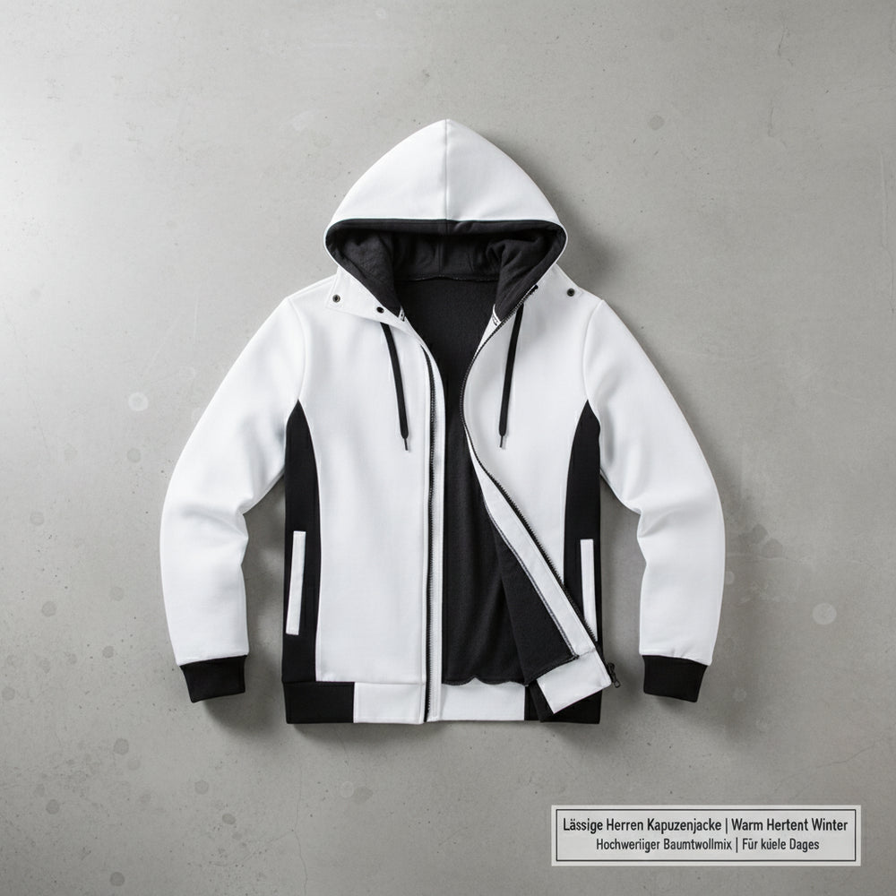 Lässige Herren Kapuzenjacke | Warm Herbst Winter