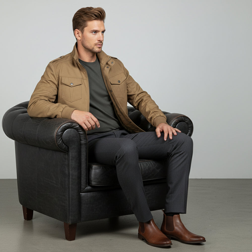 Leichte Herren Pilotenjacke | Lässig | Herbst