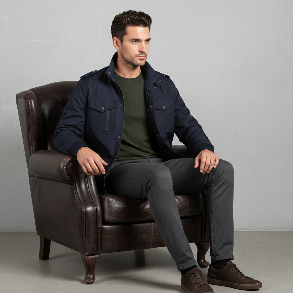 Leichte Herren Pilotenjacke | Lässig | Herbst