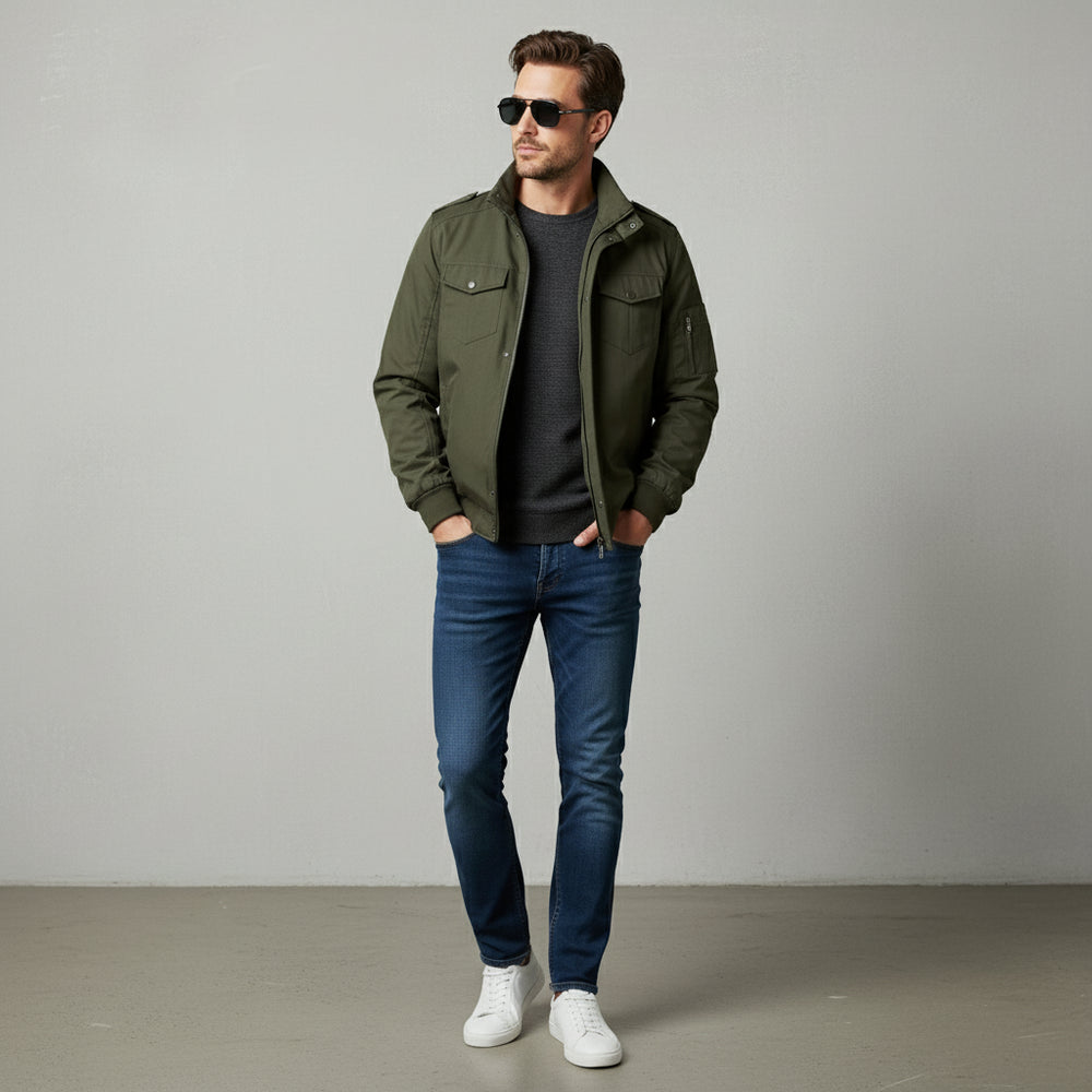 Leichte Herren Pilotenjacke | Lässig | Herbst