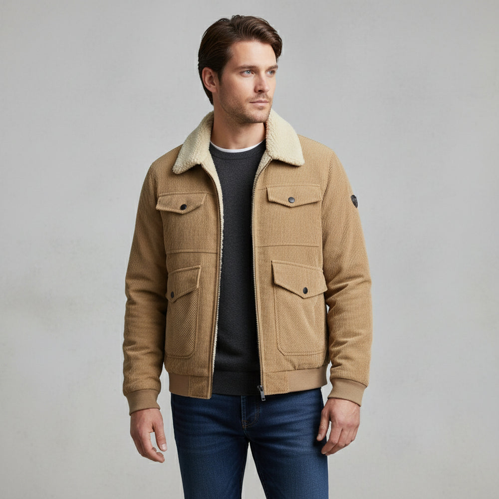 Lässige, warme Cordjacke für Herren | Winter