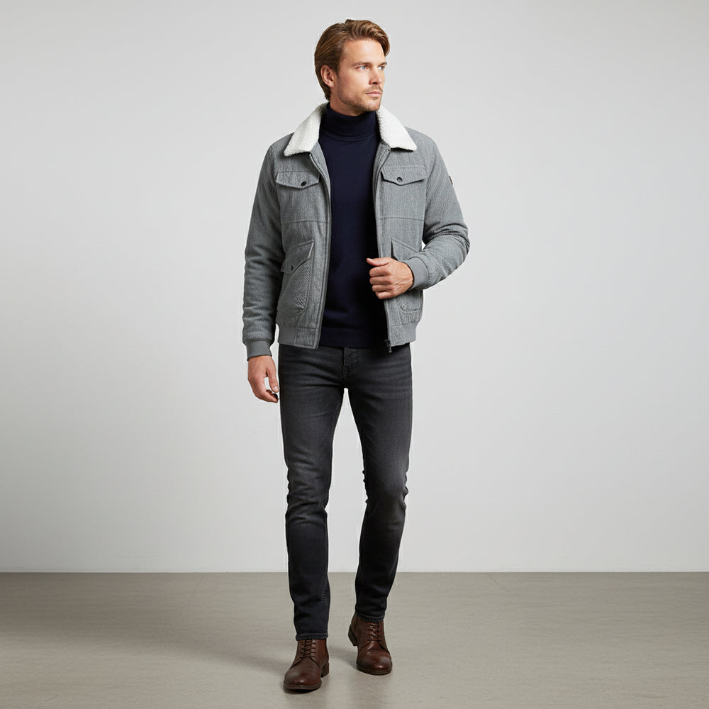 Lässige, warme Cordjacke für Herren | Winter