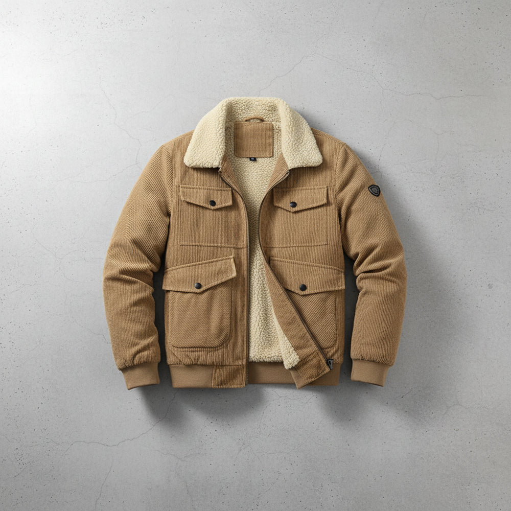 Lässige, warme Cordjacke für Herren | Winter