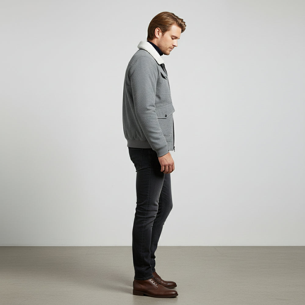 Lässige, warme Cordjacke für Herren | Winter