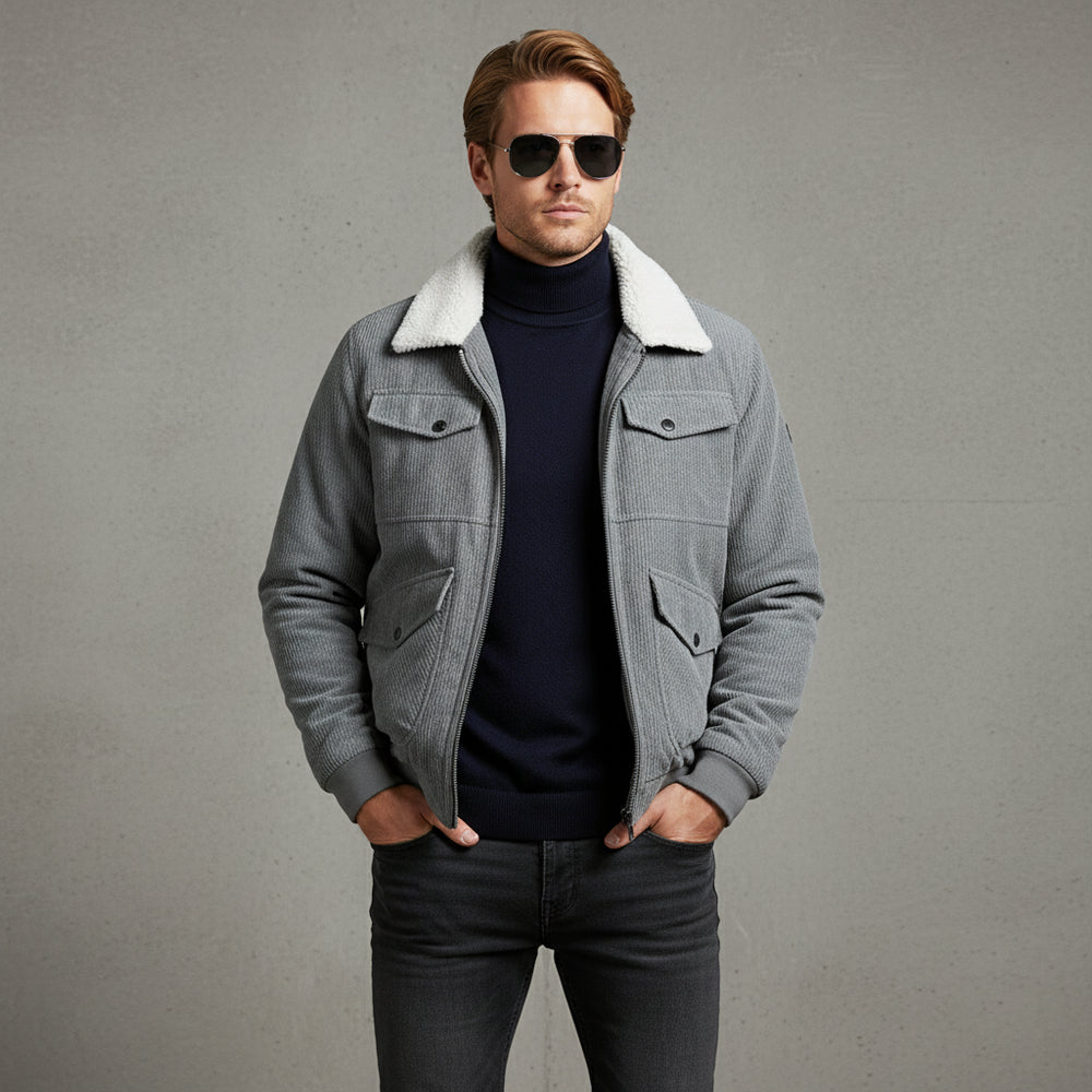Lässige, warme Cordjacke für Herren | Winter