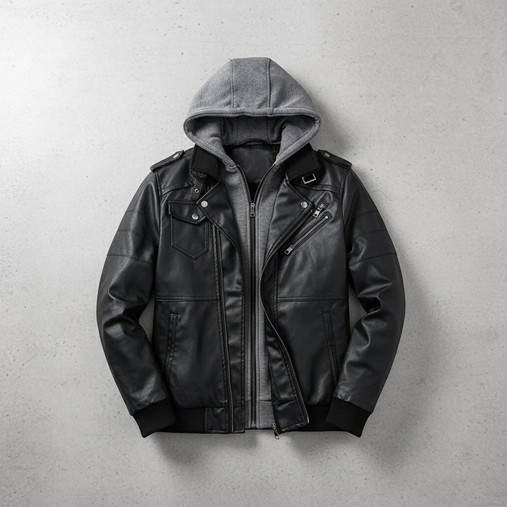 Herren Biker Lederjacke | Winter Warm