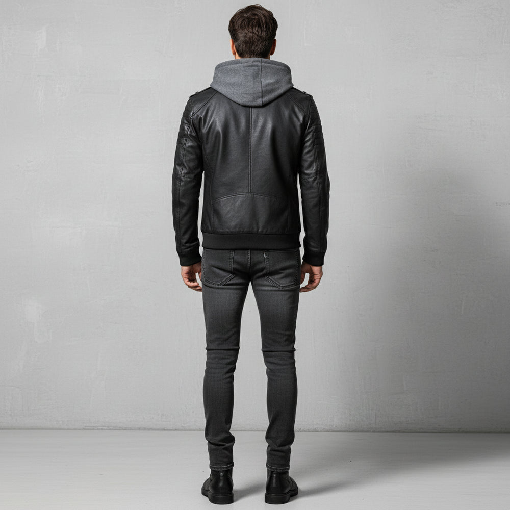 Herren Biker Lederjacke | Winter Warm