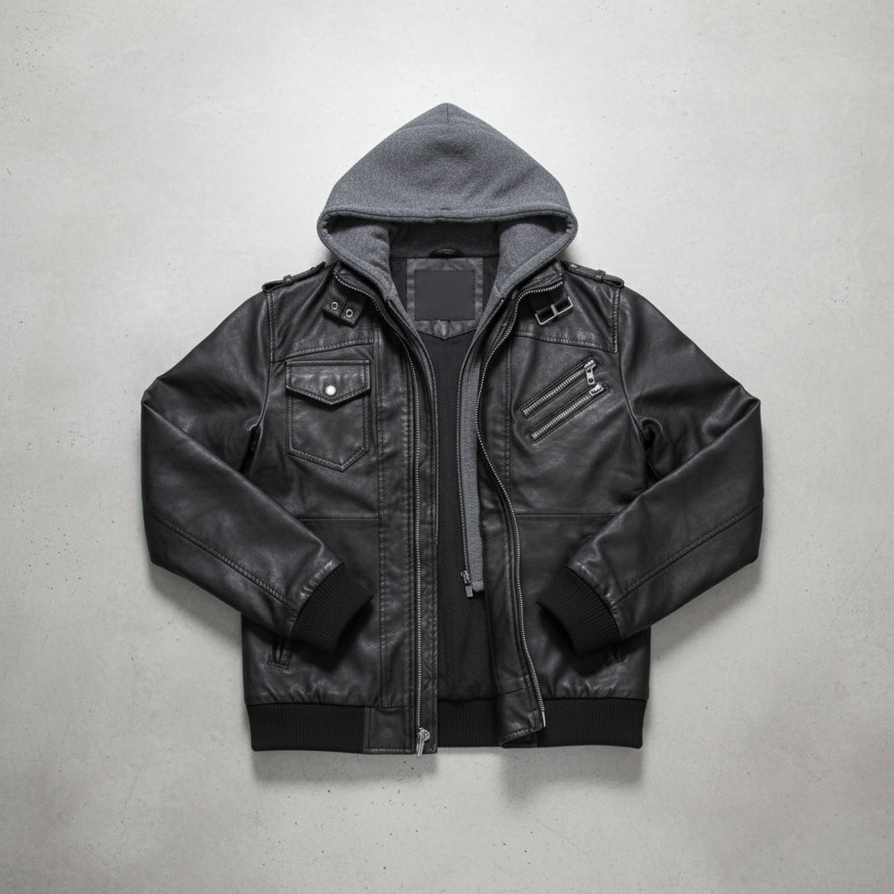 Herren Biker Lederjacke | Winter Warm