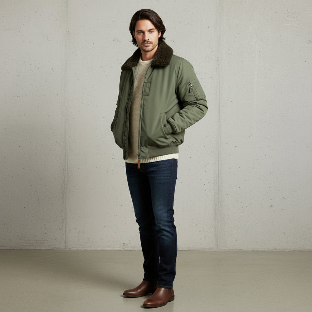Klassische Herren Bomberjacke | Warm | Winter