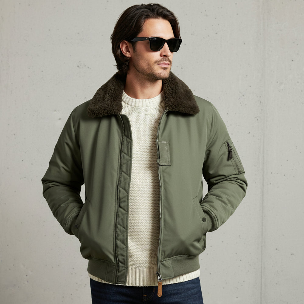 Klassische Herren Bomberjacke | Warm | Winter