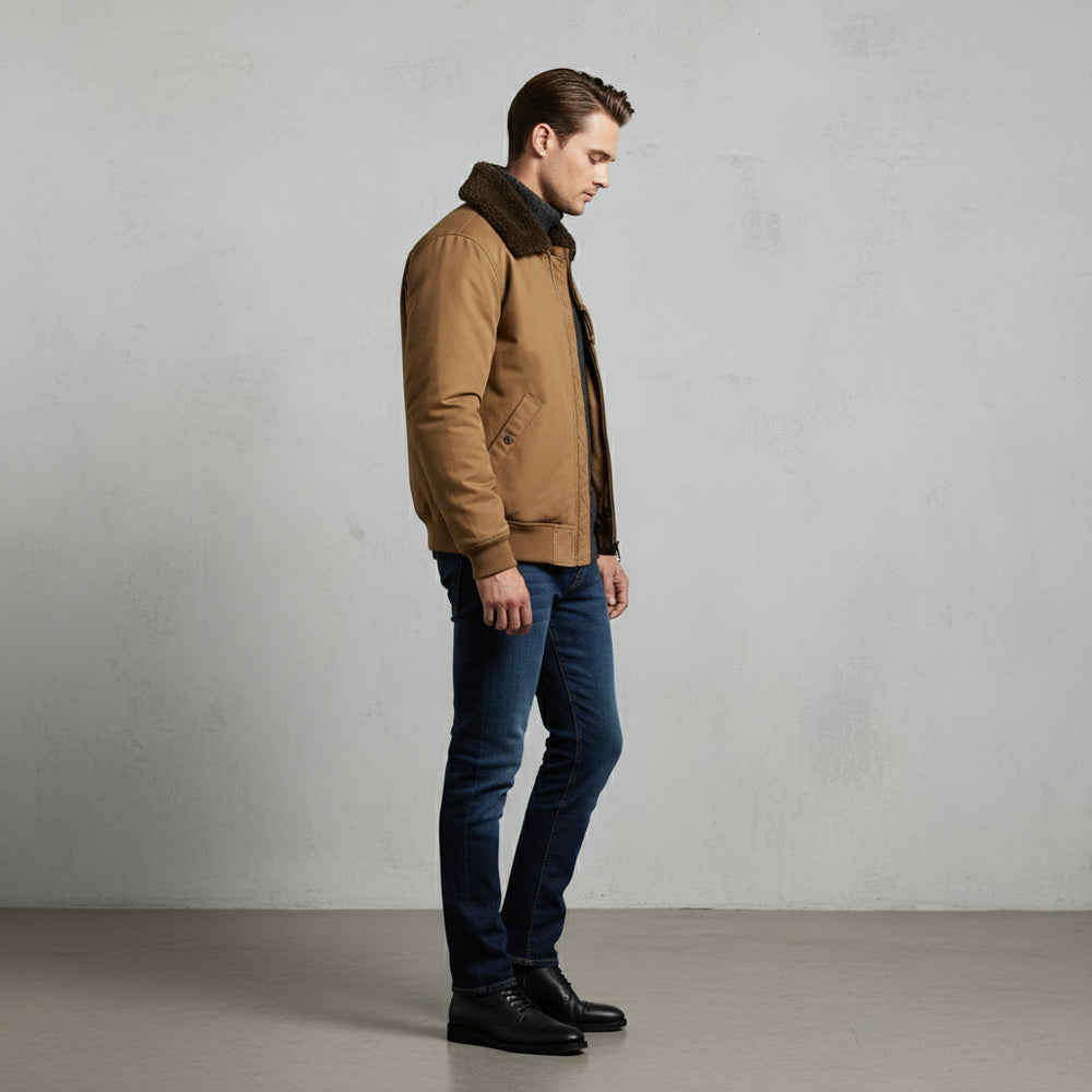 Klassische Herren Bomberjacke | Warm | Winter