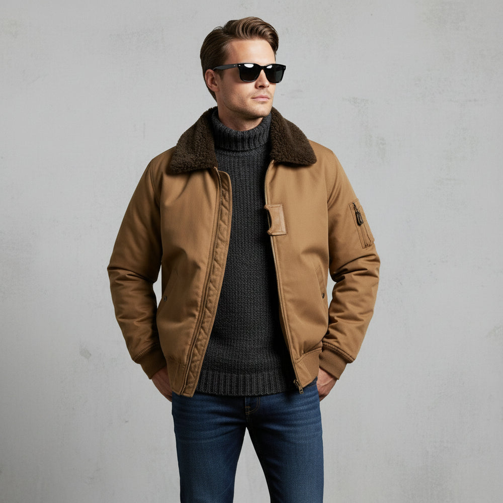 Klassische Herren Bomberjacke | Warm | Winter