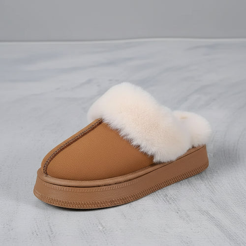Kuschelige Damen Plateau Hausschuhe | Winter