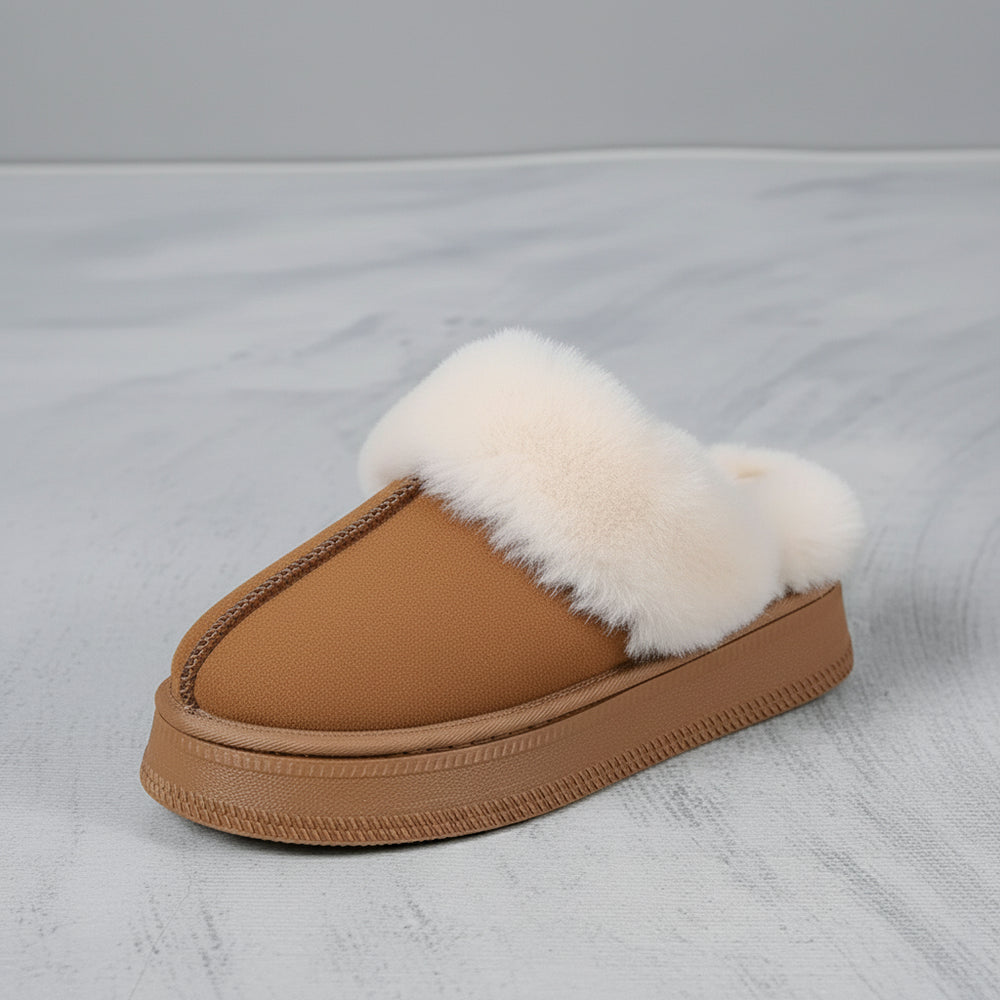 Kuschelige Damen Plateau Hausschuhe | Winter